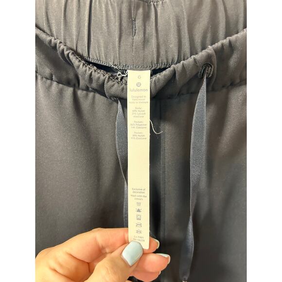 Lululemon Womens High Waist on the Fly Pants Stretch Pocket Running Black Size 6 - Picture 8 of 13